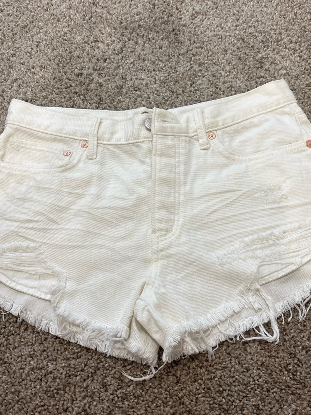 We the free white denim shorts